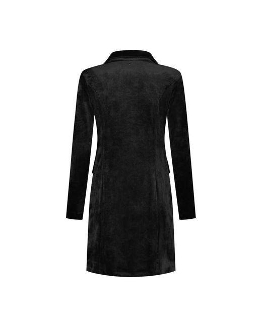 Helena Hart Black Samt Lang Schwarz Blazer
