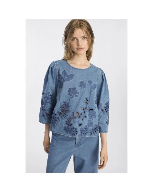 Munthe Overhemden ,Blauw ,Blouses in het Blue