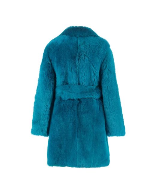 Bottega Veneta Blue Faux Fur & Shearling Jackets