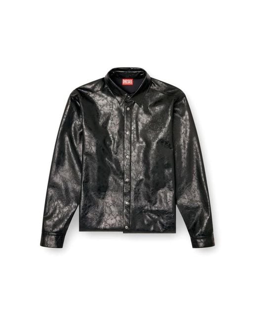 DIESEL Black Light Jackets for men