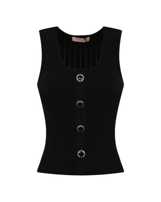 Sleeveless Tops di Twinset in Black