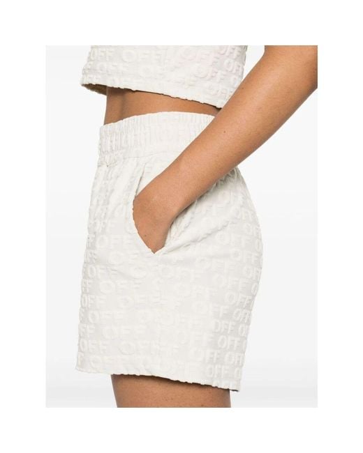 Off-White c/o Virgil Abloh White Weiße Casual Shorts