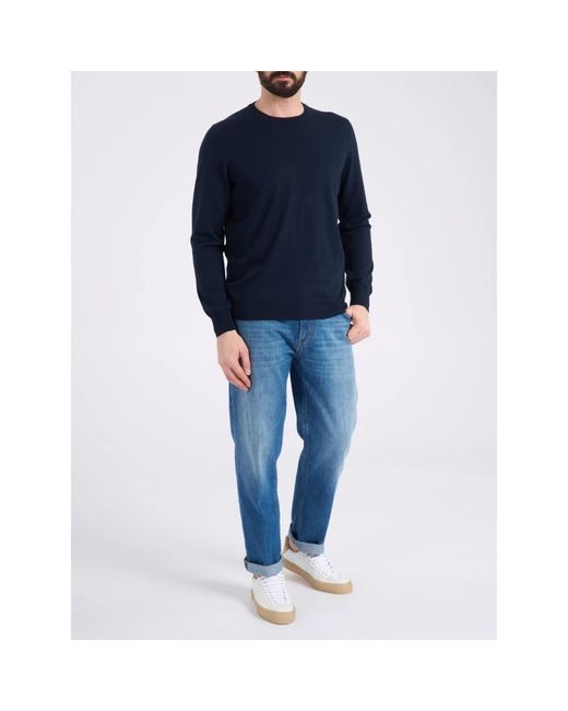 Gran Sasso Blue Round-Neck Knitwear for men