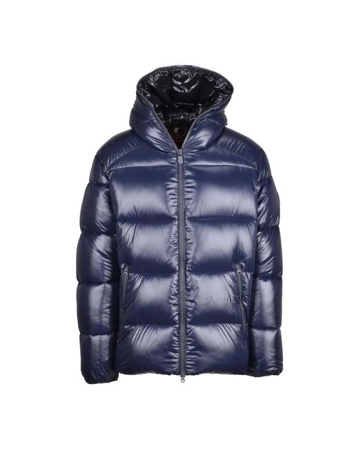 Save The Duck Pufferjas Met Ritssluitingzakken in het Blue voor heren