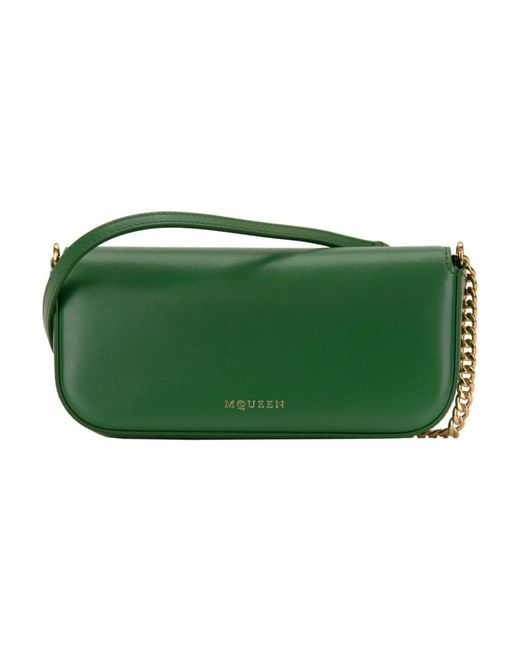 McQueen Green Shoulder Bags