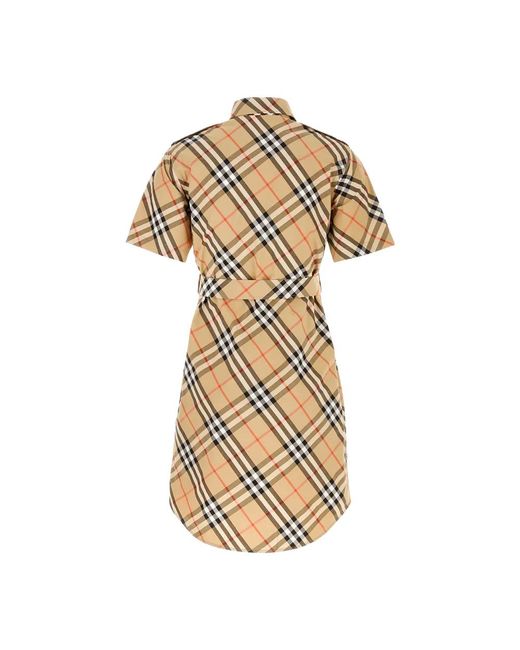 Burberry Metallic Shirt Dresses