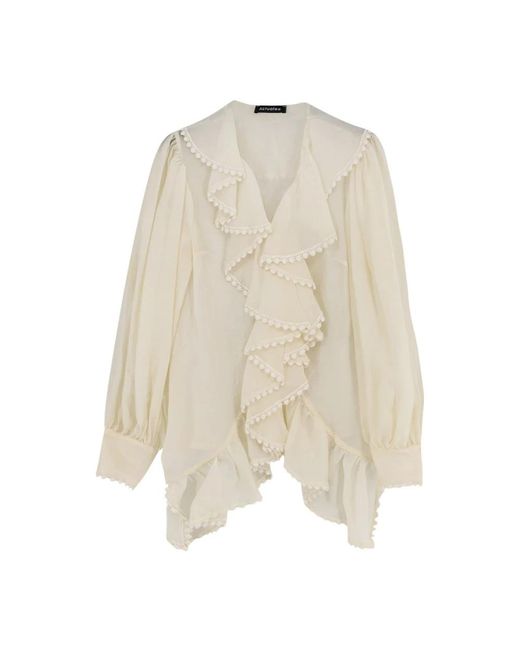 ACTUALEE Camicia Con Rouches in het Natural