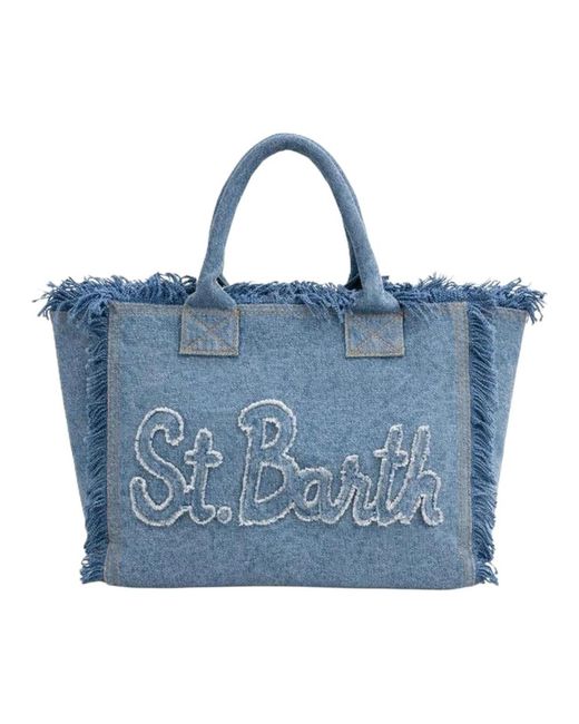 Mc2 Saint Barth Vanity Patch Schoudertas in het Blue
