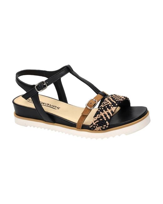 Softwaves Black Ana Sandalen