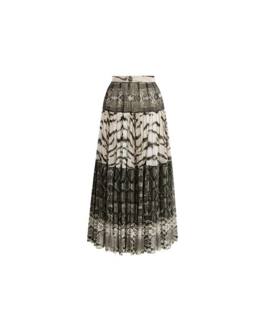 Roberto Cavalli Black Midi Skirts