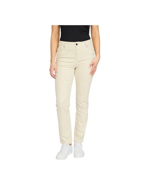 2-Biz White Slim-Fit Trousers
