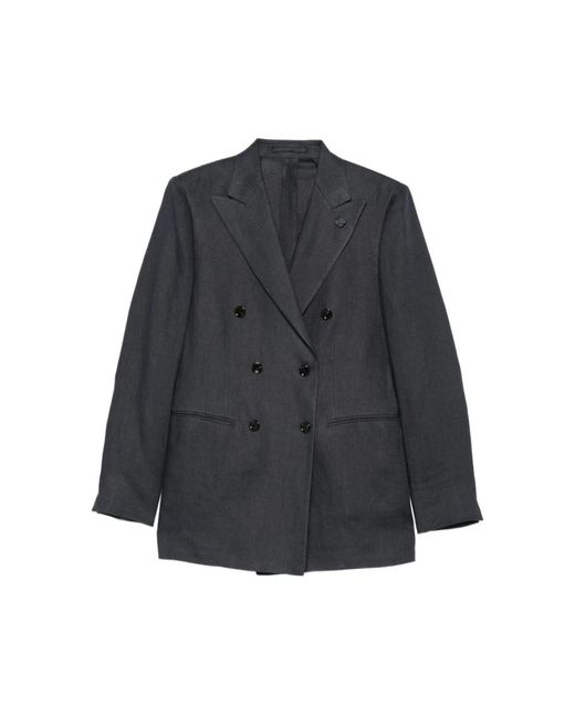 Lardini Double-Breasted Jasje in het Black