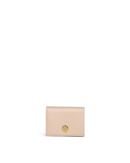 Stella McCartney Natural Foldover Snap Wallet
