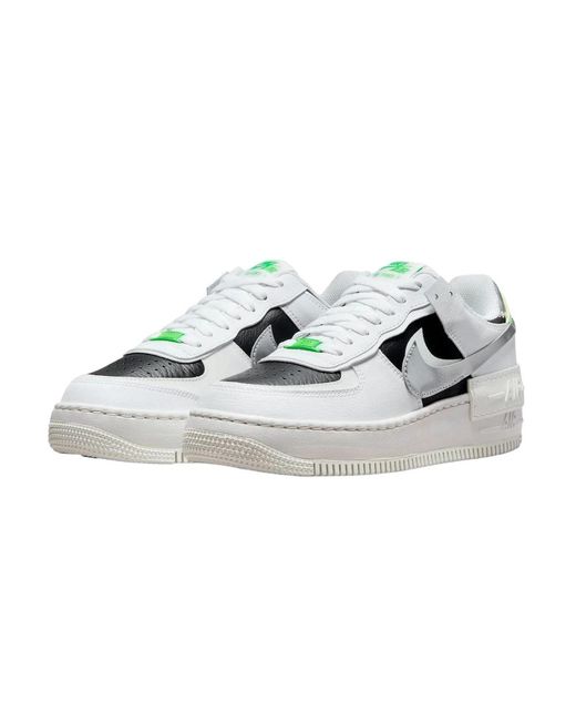 Nike White Weiß schwarz neon grün shadow sneakers