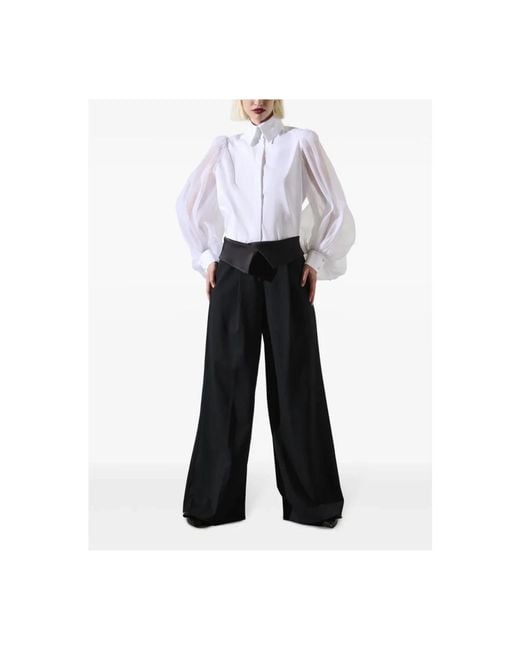 Karl Lagerfeld Black Wide Trousers