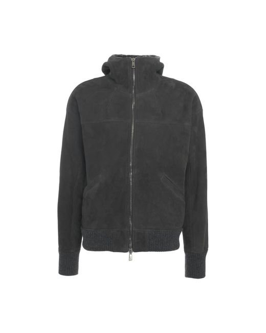 Giorgio Brato Gray Faux Fur & Shearling Jackets for men