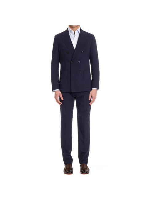 Eleventy Blue Single Breasted Suits for men