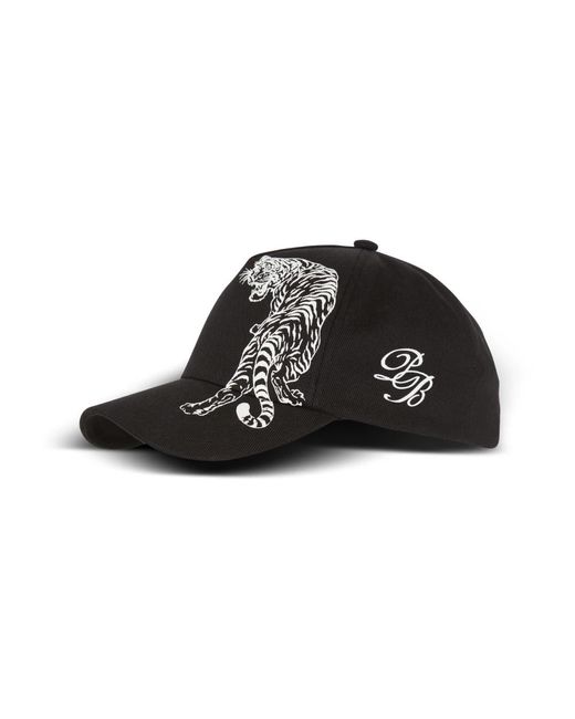Balmain Kappe mit tiger-print in Black für Herren