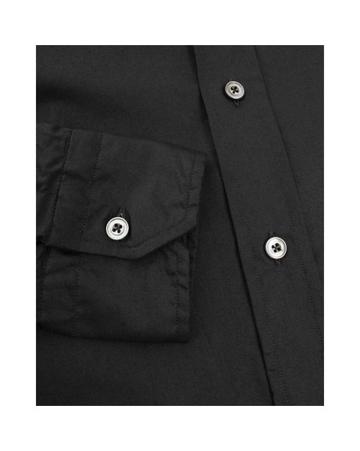 Salvatore Piccolo Schwarzes handgemachtes klassisches hemd in Black für Herren