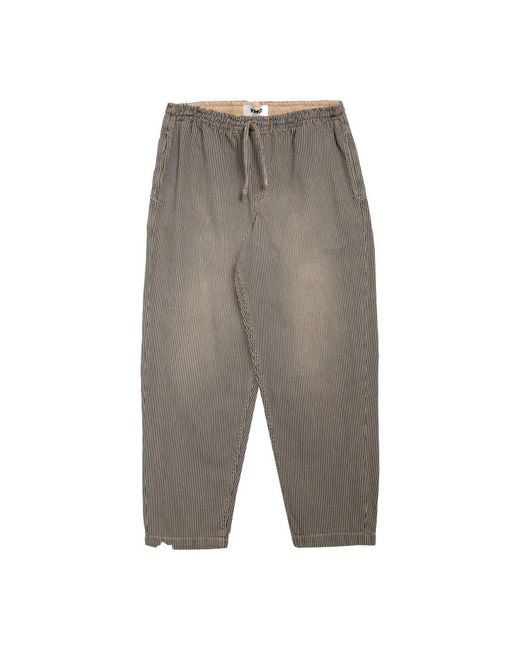 YMC Gray Wide Trousers for men