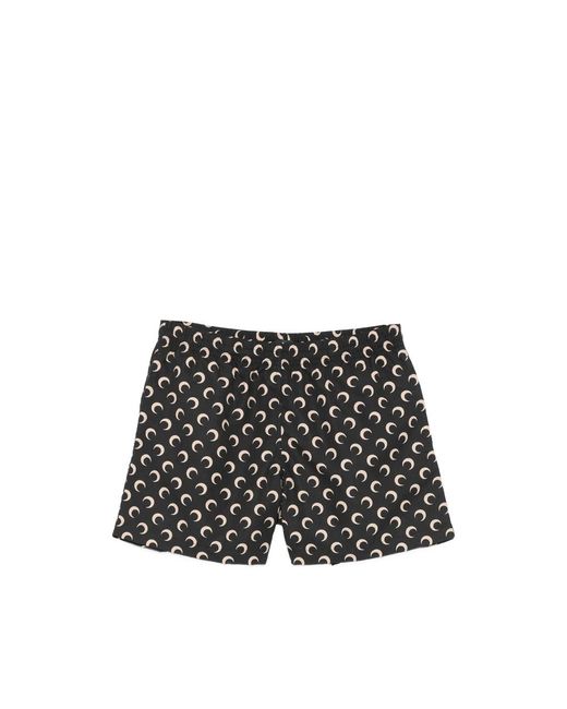 MARINE SERRE Black Moon Swim Shorts for men