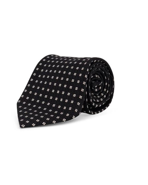 Tom Ford Micro-Pattern Seidenkrawatte in Black für Herren