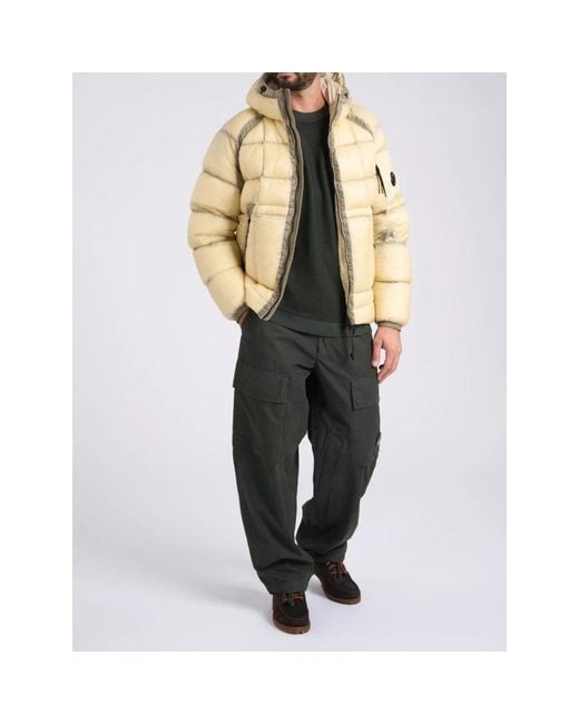 C P Company D.D. Shell Kapuzenjacke, Mittellang in Natural für Herren