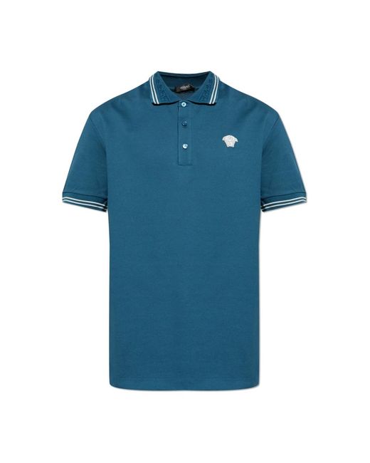 Polo Shirts Versace de hombre de color Blue