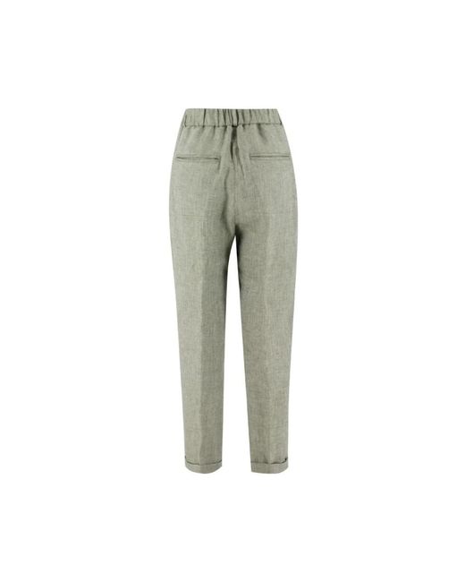 Peserico Green Cropped Trousers