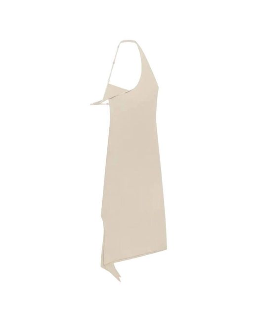 Courreges Natural Braunes Kleid Für Frauen Eleganter Stil