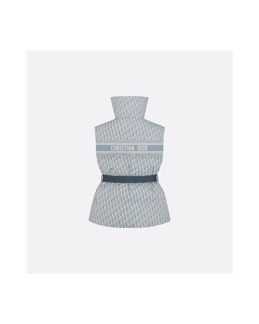 Dior Oblique Puffer Vest Met Riem in het Blue