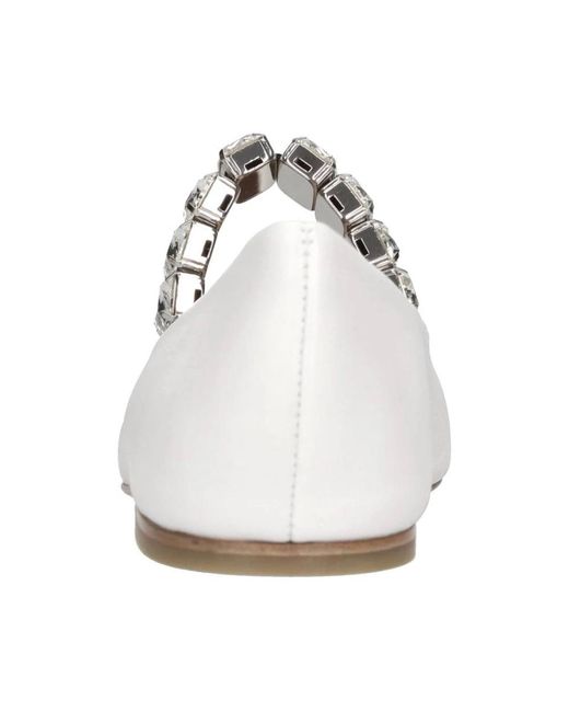Casadei White Ballerina Shoes
