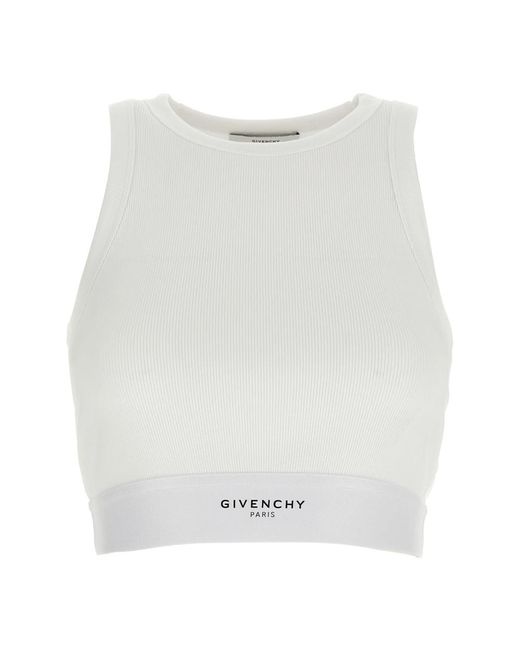 Sleeveless Tops Givenchy de color White