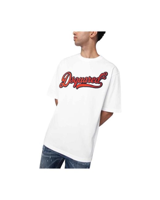 DSquared² Tops ,Wit ,Witte T-Shirt En Polo Collectie in het White voor heren