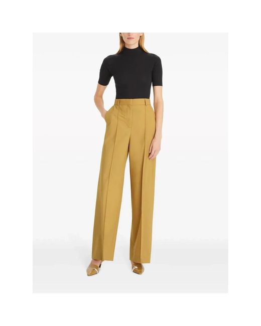 Tory Burch Yellow Wide Trousers