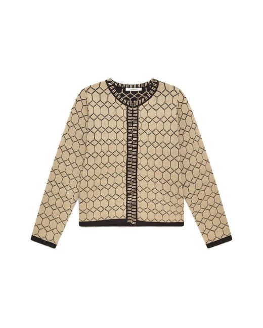 Maliparmi Jacquard 3D Vest in het Natural
