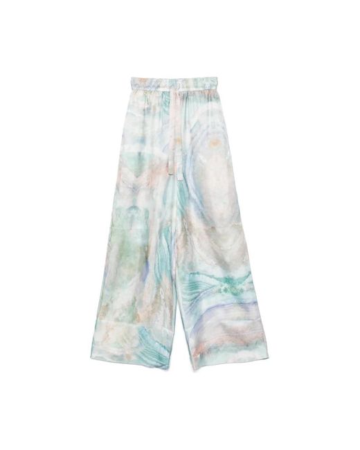 Zimmermann The Illuminate Broek Met Wijde Pijpen in het Blue