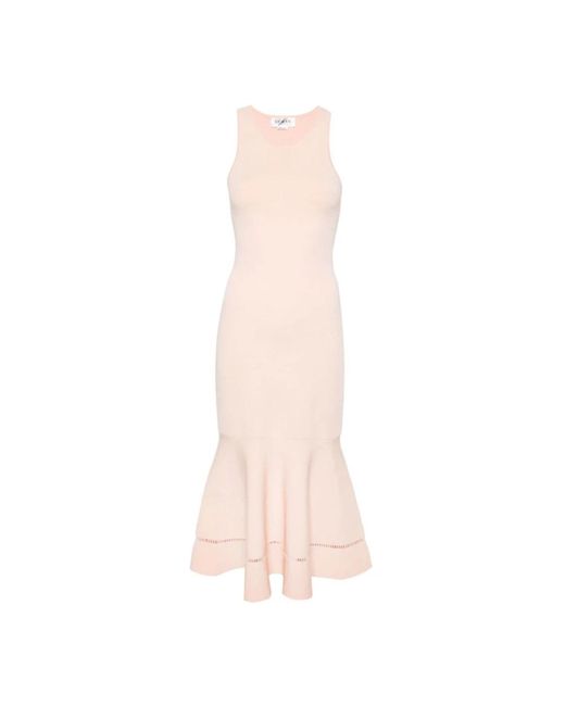 Victoria Beckham Pink Midi Dresses