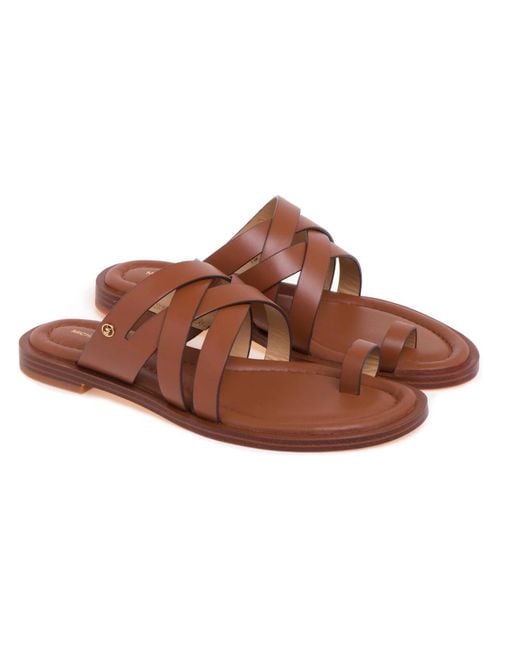 Michael Kors Brown Flip Flops