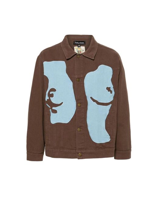Kidsuper Denim patch outerwear jacke in Brown für Herren