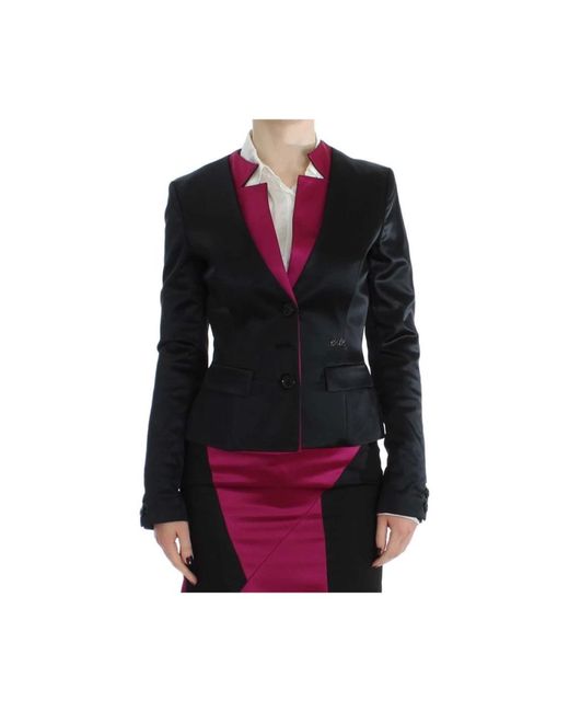 Exte Drieknoops Single Breasted Blazer in het Black