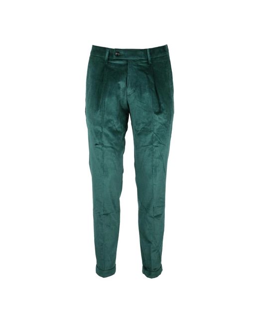 Michael Coal Green Slim-Fit Trousers for men