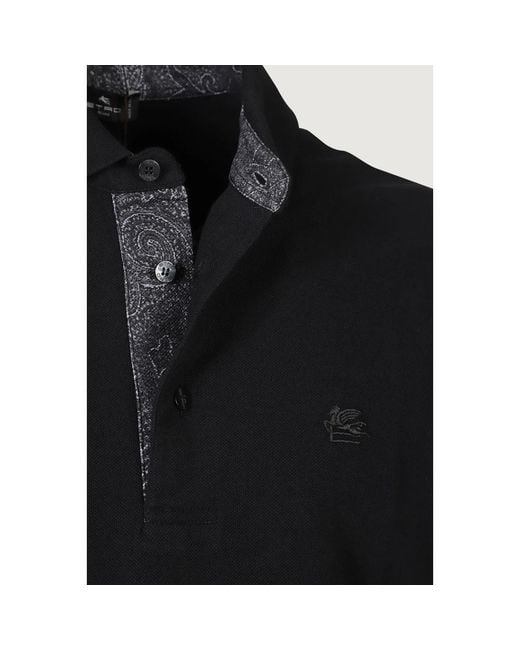 Etro Black Polo Shirts for men