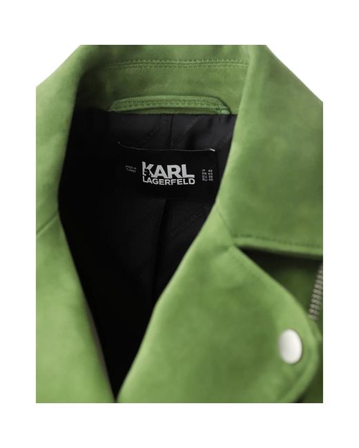 Karl Lagerfeld Green Lederjacke
