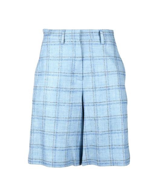 Shorts bermuda in seta lino lana di Ballantyne in Blue