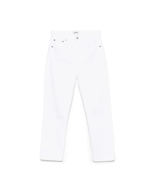 Agolde White Straight Fit Jeans