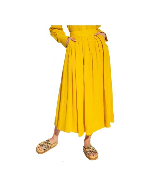 Chloé Yellow Midi Skirts
