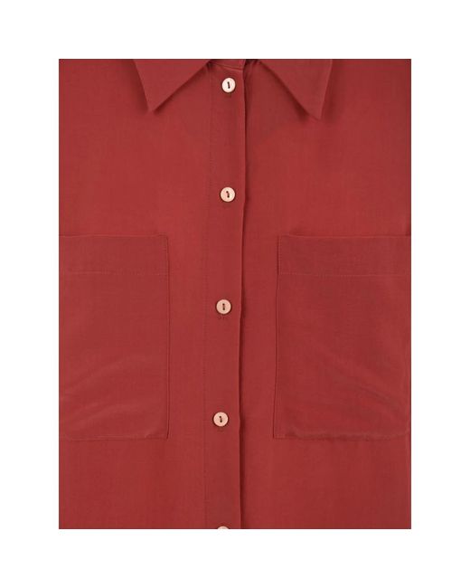 Attic And Barn Overhemden ,Rood ,Rode Blouse Met Model Atsh 004 in het Red