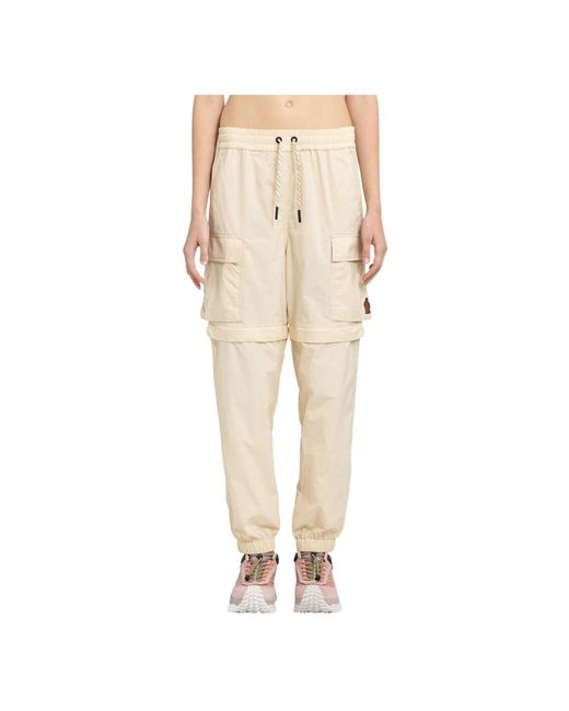 Trousers > tapered trousers Moncler en coloris Natural