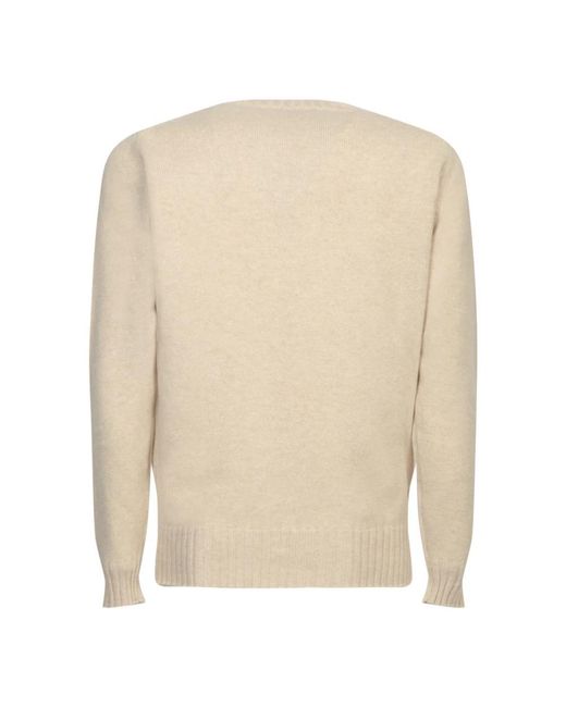 Dell'Oglio White Round-Neck Knitwear for men